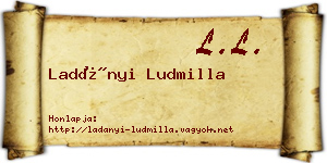 Ladányi Ludmilla névjegykártya